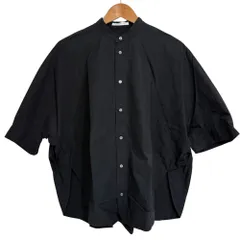 良品 24AW GALERIE VIE ギャルリーヴィー コットンブロード ラグランスリーブ ワイドシャツ サイズF ブラック レディース 古着 中古 USEDのサムネイル