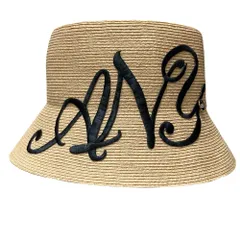 美品 25SS Athena New York アシーナ ニューヨーク JULIA ラフィアハット ベージュ レディース 古着 中古 USEDのサムネイル