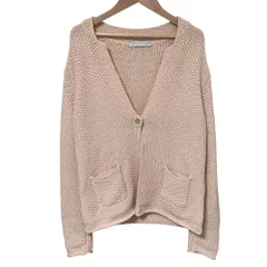 美品 FABIANA FILIPPI ファビアナフィリッピ コットンニットカーディガン サイズM ピンクベージュ レディース 古着 中古 USEDのサムネイル