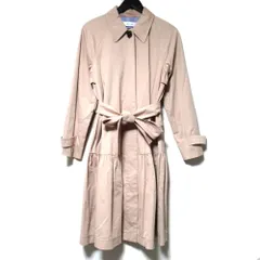 美品 i BLUES イブルース フリル フレアヘム シングル トレンチコート サイズI40 ベージュ レディース 古着 中古 USEDのサムネイル