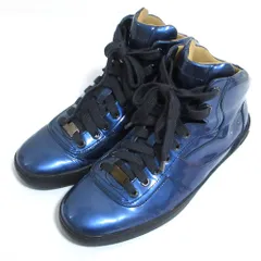 美品 BALLY バリー EROY パテントレザー ハイカット スニーカー US7 25cm相当 ブルー メンズ 古着 中古 USEDのサムネイル