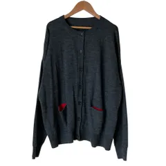 美品 23AW journal standard luxe ジャーナルスタンダード ラックス メリノムジクルーネックカーディガン グレー レディース 古着 中古 USEDのサムネイル