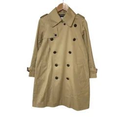 良品 beautiful people UNITED ARROWS ビューティフルピープル ユナイテッドアローズ 裏地ボーダートレンチコート サイズ130 ベージュ レディース 古着 中古 USEDのサムネイル