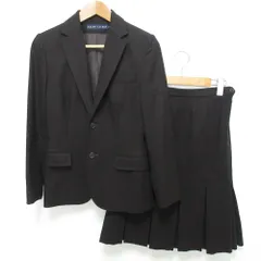 良品 RALPH LAUREN ラルフローレン カシミヤブレンド ウール テーラードジャケット プリーツスカートスーツ セットアップ 7 ブラウン レディース 古着 中古 USEDのサムネイル