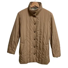 BURBERRY LONDON バーバリーロンドン 裏地ノバチェック パデッド コート ジャケット サイズ38 ベージュ  レディース 古着 中古 USEDのサムネイル