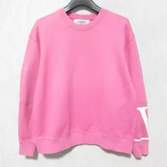 良品 VALENTINO ヴァレンティノ 袖ロゴプリント クルーネック スウェットトレーナー TB0MF05T5FQ サイズXS ピンク レディース 古着 中古 USEDのサムネイル
