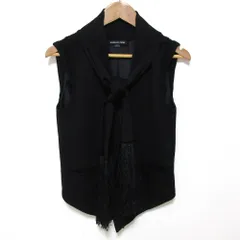 良品 Alexander Wang アレキサンダーワン シルクブレンド フリンジ センターベント ベスト ジレ サイズ2 ブラック レディース 古着 中古 USEDのサムネイル