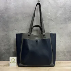 ☘️ Daniel&Bob ダニエルアンドボブ レザー トートバッグ ネイビー グレー 肩掛け θ2-1098のサムネイル