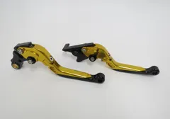 Honda レブル NS-1 GROM CBR400R/CB400F/400X 2013-2019 可倒式 ダブルビレットレバー 金のサムネイル