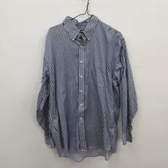 Y999 KirkLand 長袖シャツ 17 XXL相当 白 青 ストライプ柄 カークランド 古着卸 アメリカ仕入のサムネイル
