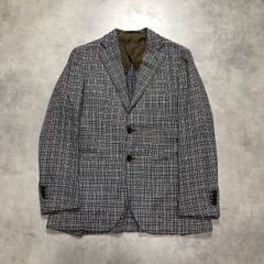 SavileRow×英・Eトーマス生地 ハウンドトゥースジャケット AB7 美品 