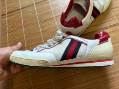 GUCCI グッチ GG柄 レザースニーカー シェリーライン 8G 27cm - メルカリ