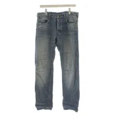 レッドイヤーポールスミス RED EAR PAUL SMITH デニム パンツ XL 青 ブルー ダメージ加工 ボタンフライ /LPのサムネイル