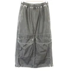 良品 24AW DIESEL ディーゼル O-DYSSEY-P1 イージーロングスカート サイズ40 ライトブラック レディース 古着 中古 USEDのサムネイル