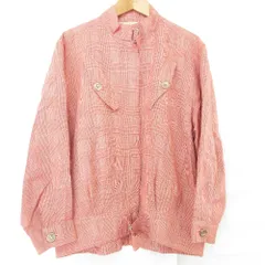良品 Christian Dior クリスチャンディオール ヴィンテージ チェック スタンドカラージャケット Mサイズ レッド レディース 古着 中古 USEDのサムネイル
