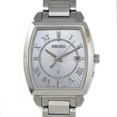セイコー SEIKO 腕時計 ルキア SSQW057/1B32-0AV0 デイト トノー ギョーシェ シルバー文字盤 チタン ソーラー電波 【箱・保付き】 【中古】のサムネイル
