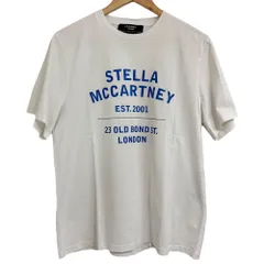美品 STELLA McCARTNEY ステラマッカートニー 半袖 クルーネック ロゴプリント Tシャツ カットソー XS ホワイト メンズ 古着 中古 USEDのサムネイル