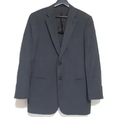 美品 ARMANI COLLEZIONI アルマーニコレツィオーニ G LINE ピンストライプ柄 2B シングル テーラードジャケット サイズ50 グレー メンズ 古着 中古 USEDのサムネイル