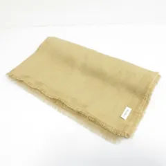 良品 Max Mara マックスマーラ モノグラムロゴ ジャガード ストール ショール ベージュ レディース 古着 中古 USEDのサムネイル
