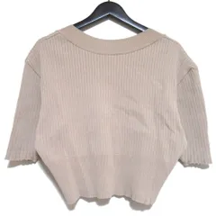 美品 23SS AKIRANAKA アキラナカ Tuula open back knit PO バックオープン ニット カットソー AR2361-BE サイズ2 ベージュ レディース 古着 中古 USEDのサムネイル