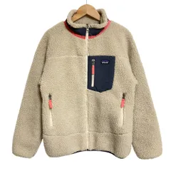 美品 Patagonia パタゴニア GIRLS RETRO-X JACKET レトロXジャケット 65621 サイズXL オフホワイト キッズ 古着 中古 USEDのサムネイル