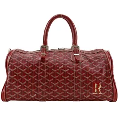 GOYARD ゴヤール クロワジュール40 ミニボストンPVC 美品 GOYARD】ゴヤール クロワジュール40 ミニボストン PVC 赤 ユニセックス