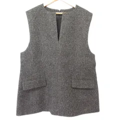 美品 24AW LOUNGEDRESS ラウンジドレス ネップツイードベスト プルオーバー LDZ1042407A0002 サイズF ブラック レディース 古着 中古 USEDのサムネイル