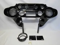 Harley Touring 1996-2013 FLH 2DINインナーフェアリング カスタム 2スピーカーオーディオ 6.5インチ 黒のサムネイル
