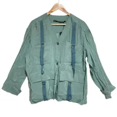 未使用 muller of yoshiokubo ミュラーオブヨシオクボ ベルトシャツジャケット MLS19701 サイズ36 ブルー レディース 古着 中古 USEDのサムネイル