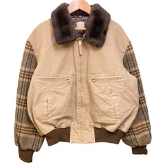 良品 KANEKO ISAO カネコイサオ ウールスリーブ 2WAYカラー 中綿ブルゾン ジャケット ベージュ レディース 古着 中古 USEDのサムネイル