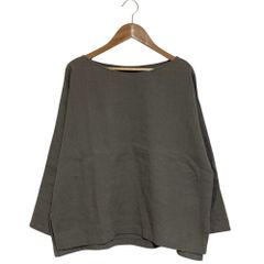 양품 evam eva 에반에바 린넨 보트 넥 오버사이즈 컷소우 E223T085 그레이 레이디스 헌옷 중고 USED