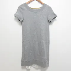 美品 sacai サカイ バックギャザー ショートスリーブ スウェット ミニワンピース 13-01935 サイズ2 グレー レディース 古着 中古 USEDのサムネイル