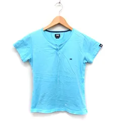 ヘリーハンセン HELLY HANSEN 半袖 Tシャツ レースアップ 丸首 ロゴ コットン 綿 M ライトブルー /FT17のサムネイル