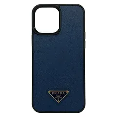 PRADA iPhone13ProMaxケース ネイビー×黒 美品 - メルカリ