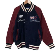 良品 CANTERBURY カンタベリー コーデュロイ ジャケット スタジャン サイズM ネイビー ボルドー メンズ 古着 中古 USEDのサムネイル