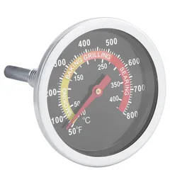 TOPINCN BBQ温度計 BBQ サーモメーター 大容量 ステンレス製 50~800? 高温 対応 グリル用 ピクニック M10 ネジ山仕様 高精度温度測定 グリル スモーカー オーブン汎用 簡単取り付け アウトドア調理用のサムネイル