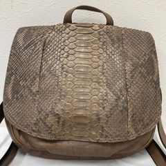 美品 IBIZA パイソンレザー リュックサック ブラウン エキゾチック