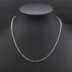 X562 ヴィンテージ STERLING SILVER925刻印 ネックレス あずき カットアズキチェーン デザイン シルバーのサムネイル