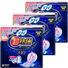 ユニ・チャーム◇ソフィ 超熟睡ガード 特に多い夜用 羽つき 33cm 22コ入×【3個セット】のサムネイル