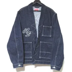 美品 KENZO ケンゾー Kimono Denim Jacket 刺繍 着物 デニムジャケット FE65DV1426A1 Lサイズ インディゴブルー メンズ 古着 中古 USEDのサムネイル