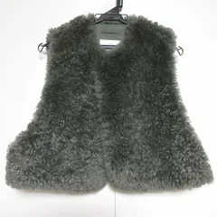 美品 24AW HYKE ハイク FAUX SHERLING CROPPED VEST ジレ ベスト 242-17406 OSFA オリーブドラブ レディース 古着 中古 USEDのサムネイル
