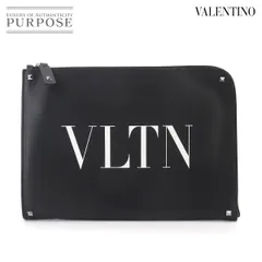 ヴァレンティノ ガラヴァーニ VALENTINO GARAVANI VLTN クラッチ セカンド バッグ レザー ブラック Clutch Bag 90327017のサムネイル