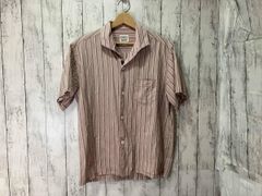 プ*ド様 定価28600美品24SSワコマリアストライプシャツBROWNクリーニ