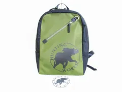 【新古品】 HUNTING WORLD ハンティングワールド ロゴ ナイロン リュックサック バックパック デイパック メンズ レディース カーキのサムネイル