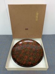 けろよんこ様専用【津軽塗】箱付き 菓子器 皿 大皿 唐塗 美品 漆塗り