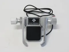 汎用 盗難防止アラームあり バイク アクセサリー スマホホルダー ブラケットホルダー ハンドル装着タイプ マウント 銀のサムネイル
