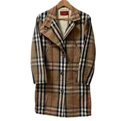 美品 BURBERRY LONDON バーバリーロンドン ノバチェック シングルトレンチコート サイズ40 ベージュ×マルチカラー レディース 古着 中古 USEDのサムネイル