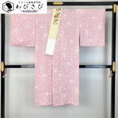 長襦袢 単衣 可愛らしい花模様 淡紅色 半衿付 J-360 - メルカリ