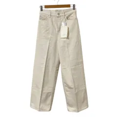 未使用 25AW TOTEME トーテム Wide Leg Denim ハイウエスト デニムパンツ サイズ26/30 オフホワイト レディース 古着 中古 USEDのサムネイル