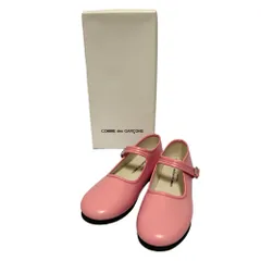 美品 COMME des GARCONS コムデギャルソン レザー メリージェーン フラットパンプス シューズ サイズ23 1/2 ピンク レディース 古着 中古 USEDのサムネイル